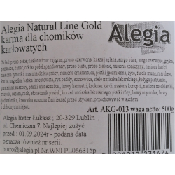 Alegia Natural Line Gold Pokarm dla Chomików Karłowatych 500g